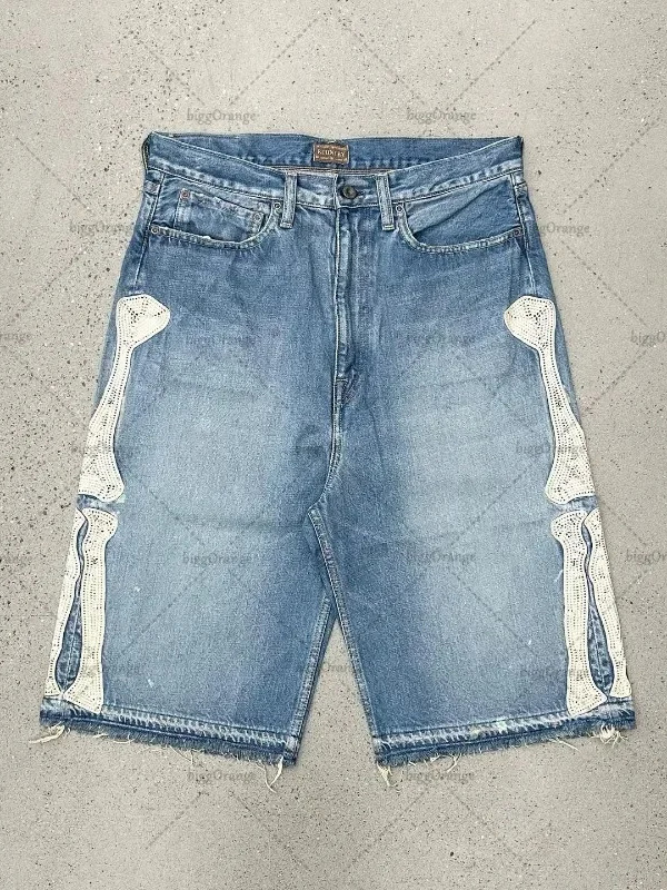 Streetwear Brand Shorts - Deeptown Y2k Vintage Harajuku Denim Shorts