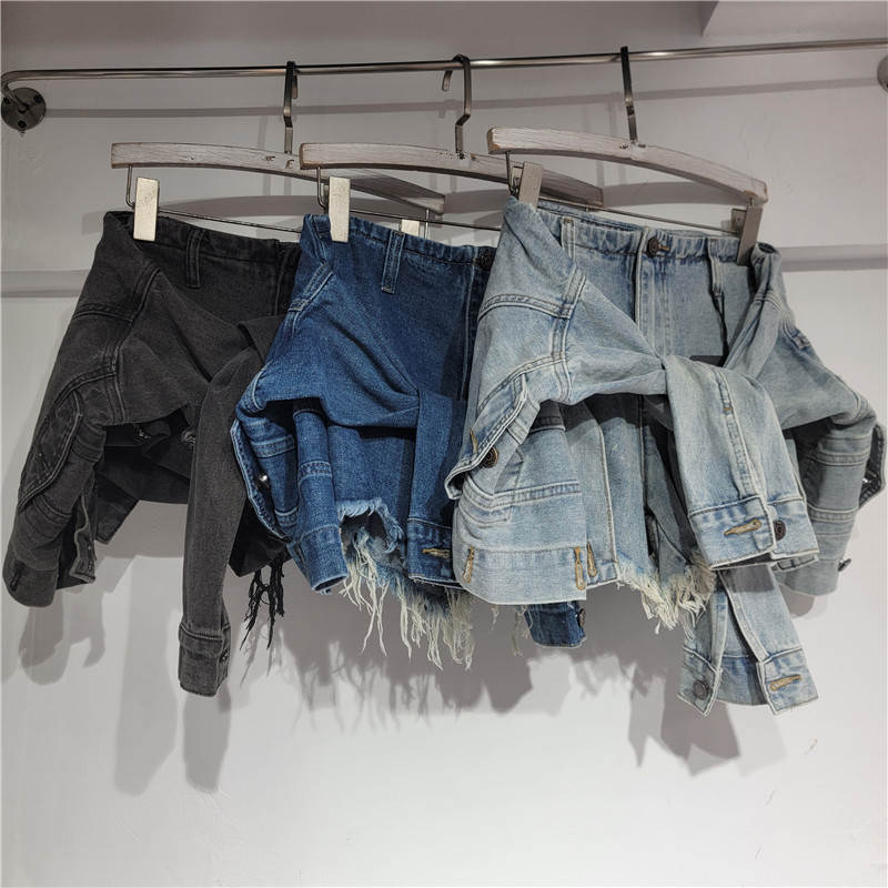 Streetwear Brand Shorts - Denim Shorts Women Jeans Vintage Washed