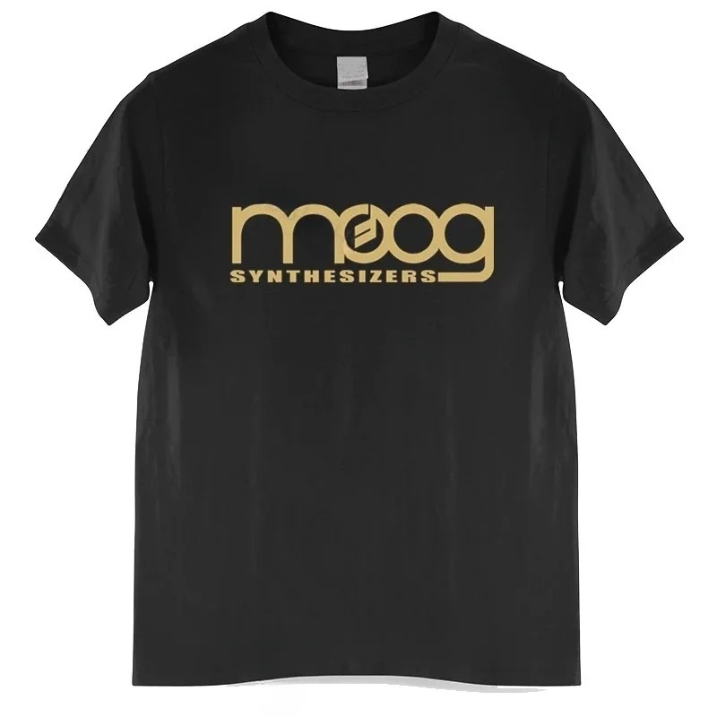 Women Streetwear Brand - Moog Synthesizer Black Print T-shirt Men