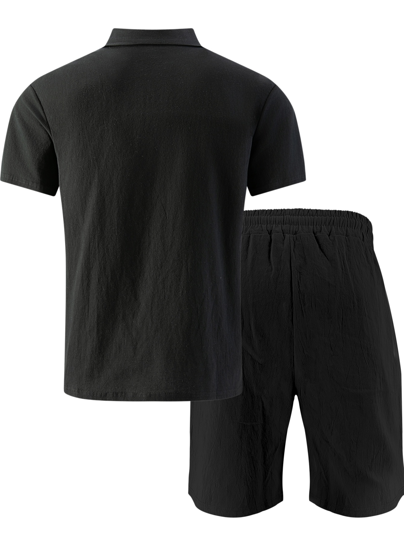 Men's Textured Linen Polo Shor - огляд і ціна Streetwear Brand Shorts