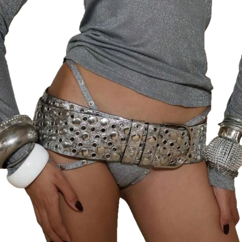 Punk Hollow Eyelet Rivet Belt  - огляд і ціна Streetwear Brand Belts