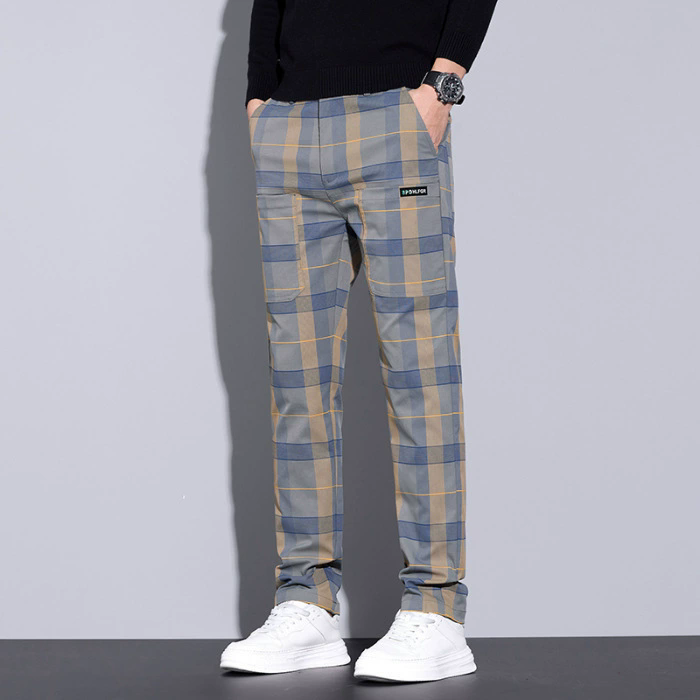Men's Plaid Pants – Slim Fit C - огляд і ціна Streetwear Brand Tags