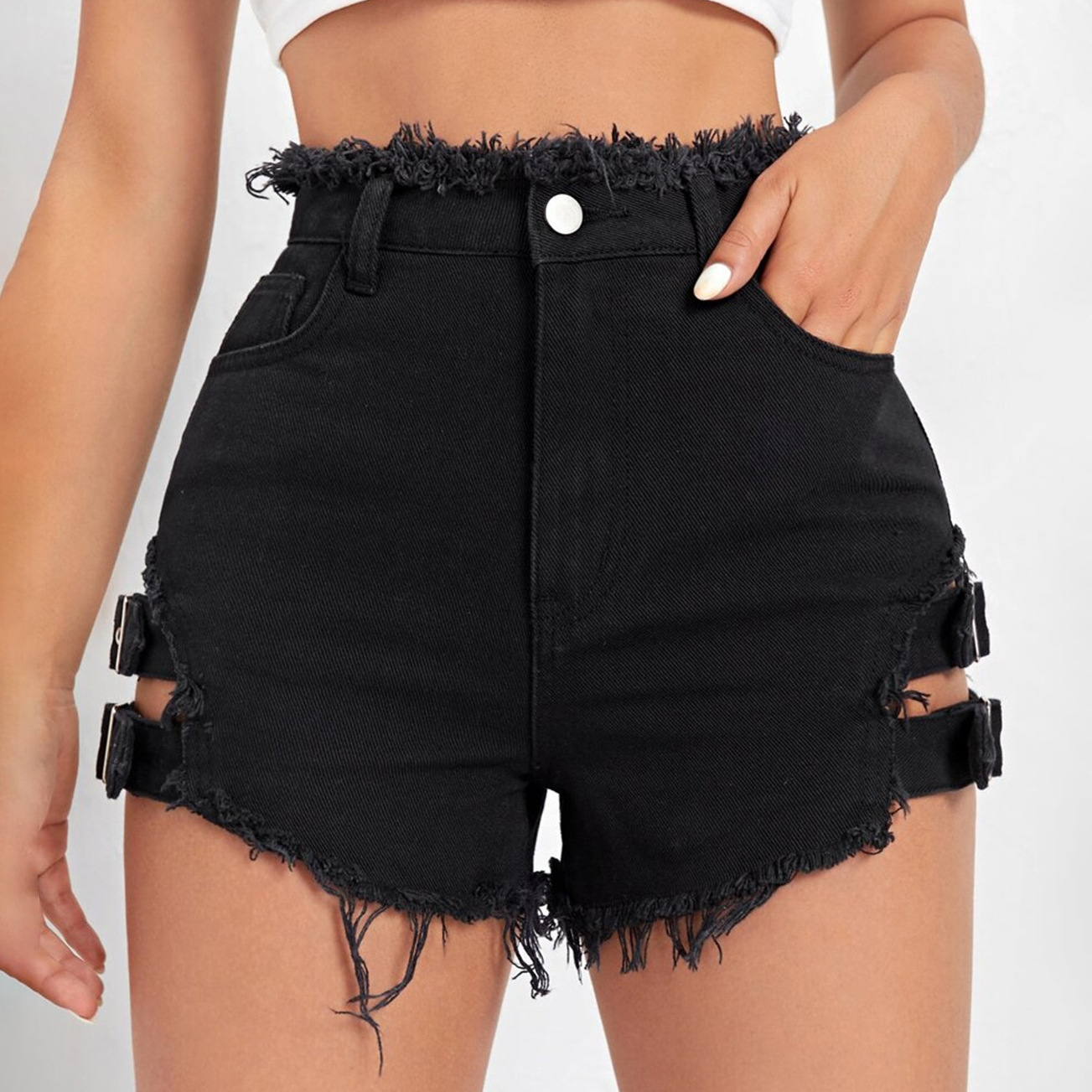 Women High Waist Denim Shorts  - огляд і ціна Streetwear Brand Shorts