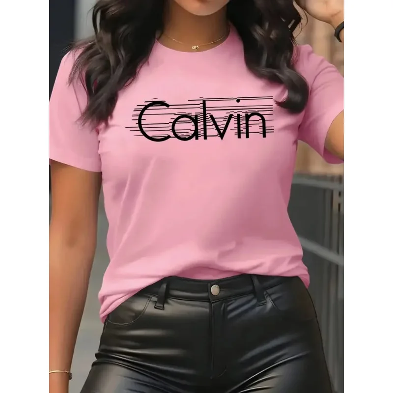 Calvin Women's T-Shirt Leisure - огляд і ціна Women Streetwear Brand