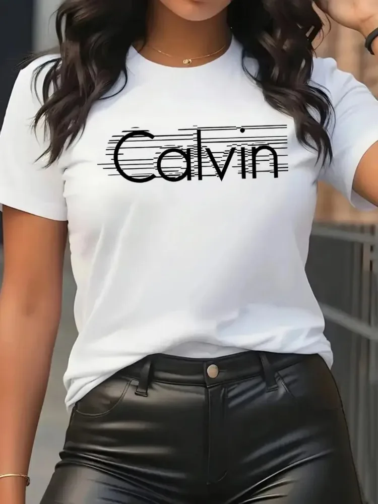 Calvin Women's T-Shirt Leisure - огляд і ціна Women Streetwear Brand