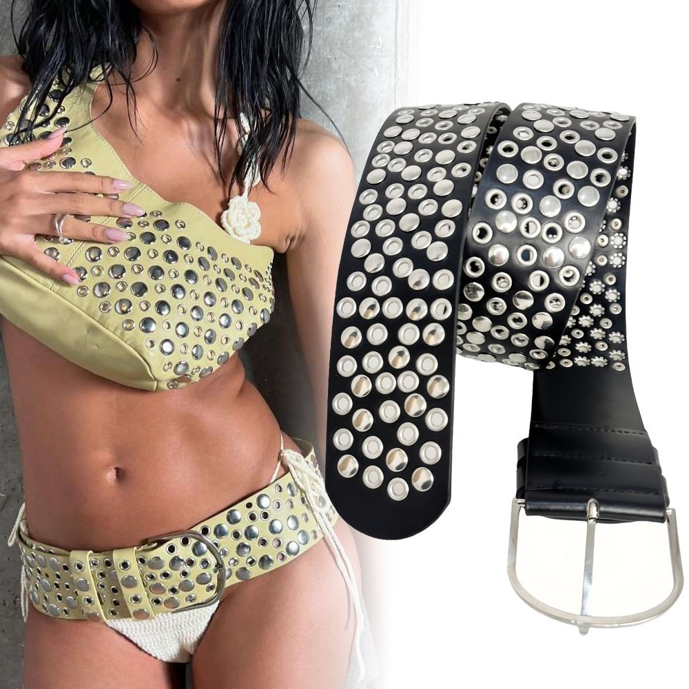 Punk Hollow Eyelet Rivet Belt  - огляд і ціна Streetwear Brand Belts