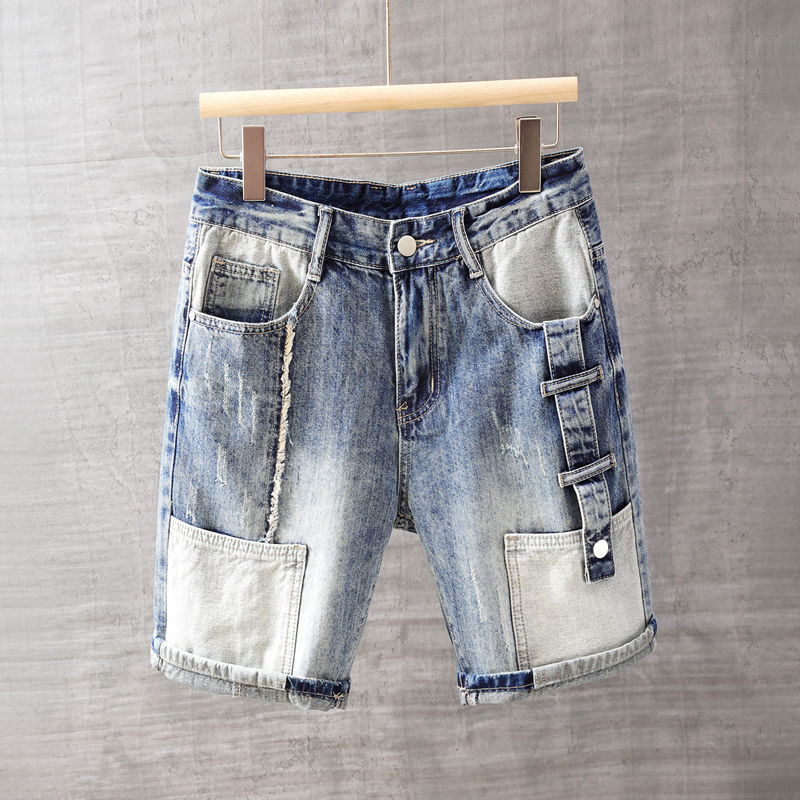 Men's Short Jeans Pants with P - огляд і ціна Streetwear Brand Shorts