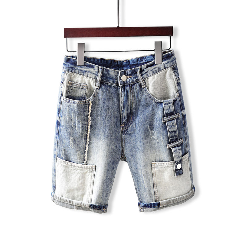 Men's Short Jeans Pants with P - огляд і ціна Streetwear Brand Shorts