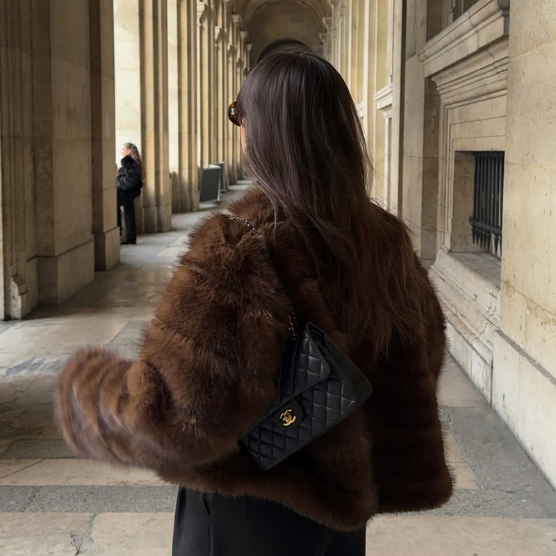 Vintage Brown Patchwork Fur Co - огляд і ціна Women Streetwear Brand