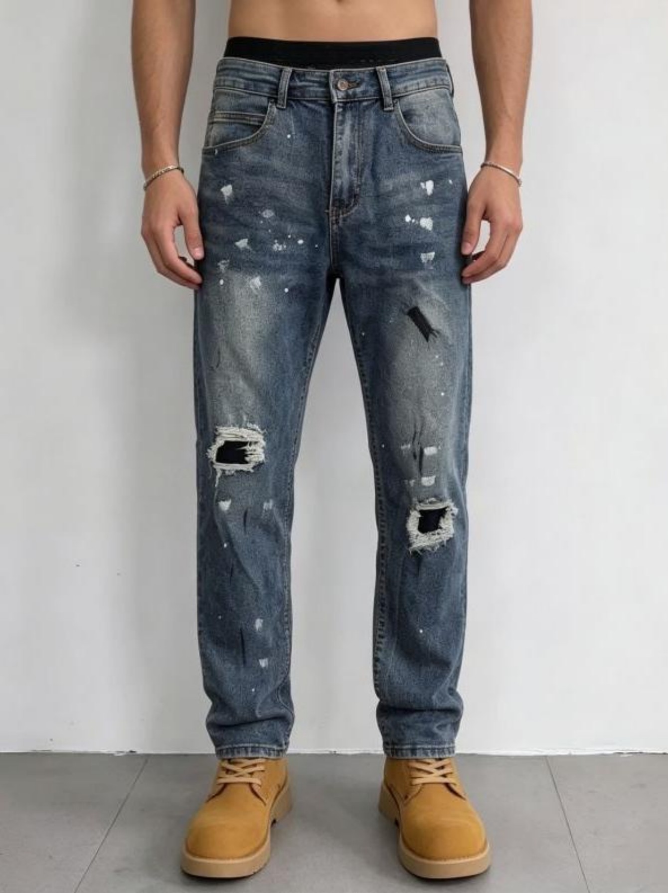 【HME】Men's jeans | Ripped Dist - огляд і ціна Streetwear Brand Tags