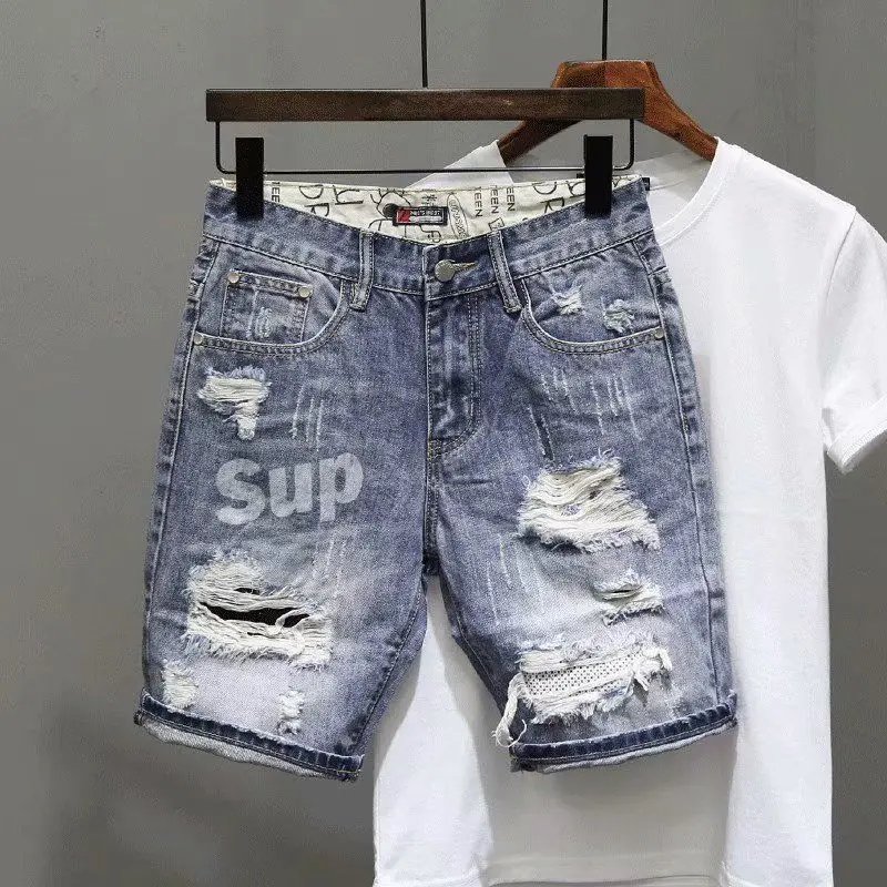 Men's Short Jeans Pants Black  - огляд і ціна Streetwear Brand Shorts