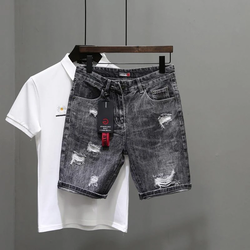Men's Short Jeans Pants Black  - огляд і ціна Streetwear Brand Shorts