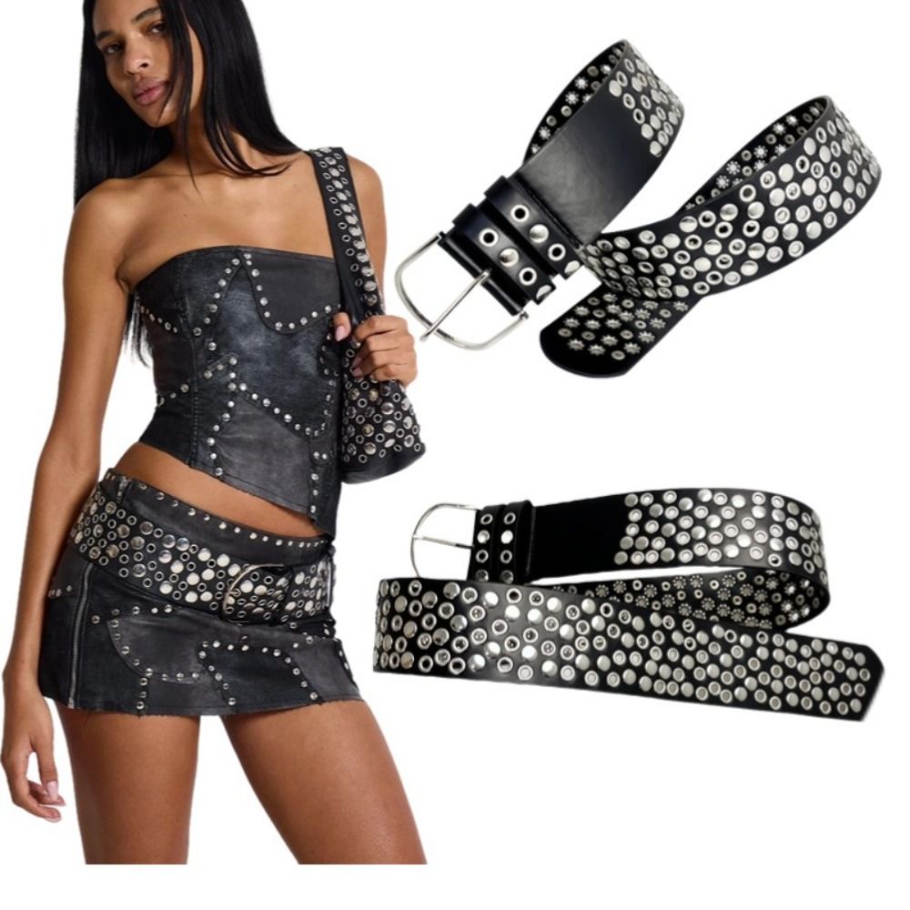 Punk Hollow Eyelet Rivet Belt  - огляд і ціна Streetwear Brand Belts